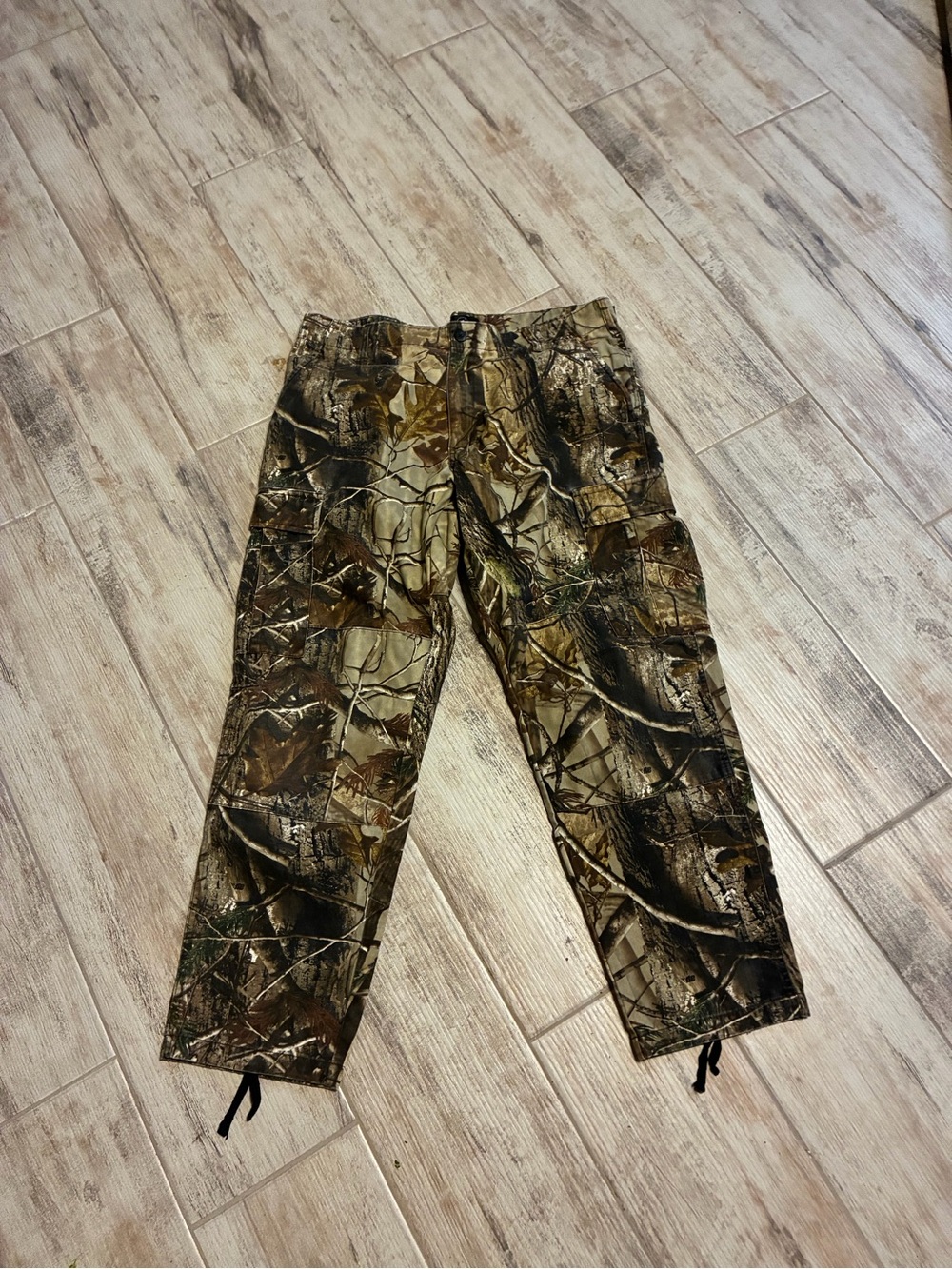 RedHead Mens Realtree Camo Cargo Hunting Pants Size Large Green Brown Forest